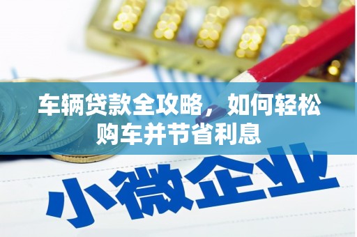 通霄车辆贷款全攻略，如何轻松购车并节省利息
