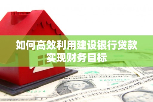 龙口如何高效利用建设银行贷款实现财务目标