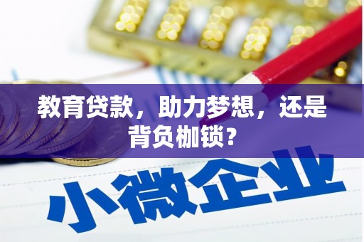 南陵教育贷款，助力梦想，还是背负枷锁？