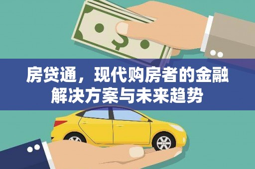 疏勒房贷通，现代购房者的金融解决方案与未来趋势