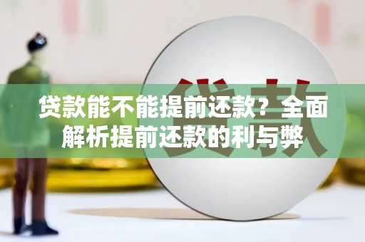 交口贷款能不能提前还款？全面解析提前还款的利与弊