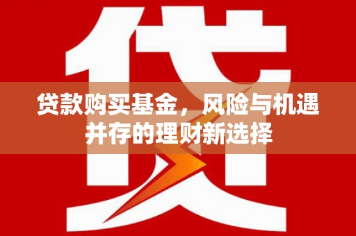 耀州贷款购买基金，风险与机遇并存的理财新选择
