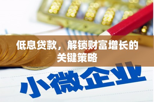 忻府低息贷款，解锁财富增长的关键策略